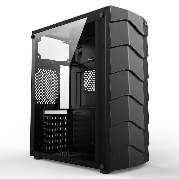 MACH POWER CASE GAMING 1 LED RGB, 1 FAN RGB, 3 USB, ACRYL. PANEL