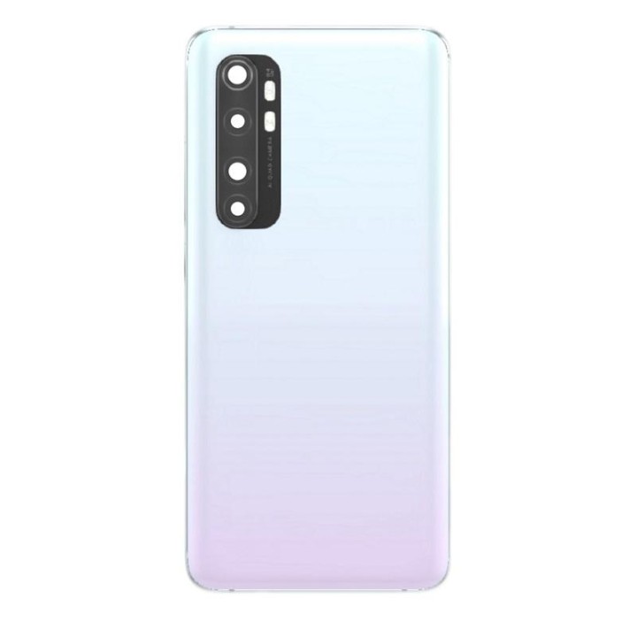 COVER POSTERIORE PER XIAOMI MI NOTE 10 LITE (M2002F4LG ) BIANCO ORIGI.