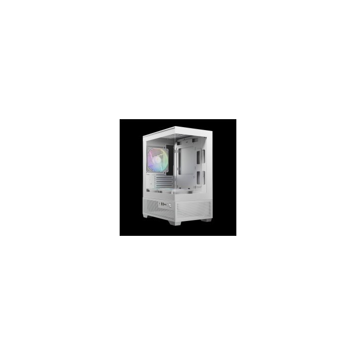 GAMDIAS CASE MICRO TOWER AURA GC9M ELITE WH ARGB 3x120ARGB PANORAMICO