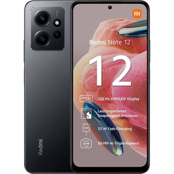 Xiaomi Redmi Note 12 16.9 cm (6.67") Dual SIM Android 12 4G USB Type-C 4 GB 128 GB 5000 mAh Grey