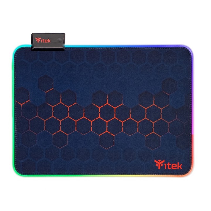 itek E1 Tappetino per mouse per gioco da computer Nero, Rosso