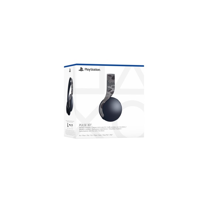 Sony PULSE 3D Auricolare Con cavo e senza cavo A Padiglione Giocare USB tipo-C Mimetico, Grigio