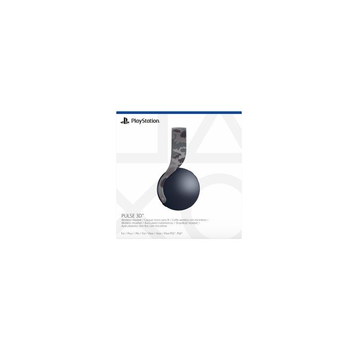 Sony PULSE 3D Auricolare Con cavo e senza cavo A Padiglione Giocare USB tipo-C Mimetico, Grigio