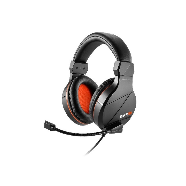 SHARKOON CUFFIA GAMING RUSH ER3 BLACK, AUDIO STEREO, 2XJACK 3.5MM