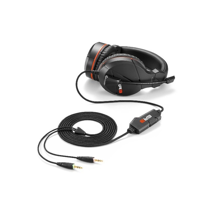 SHARKOON CUFFIA GAMING RUSH ER3 BLACK, AUDIO STEREO, 2XJACK 3.5MM