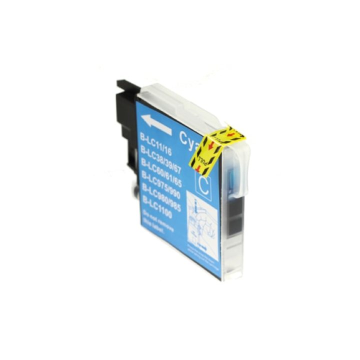 CYAN Cartuccia per Brother LC-980 LC-985 LC-1100 ciano