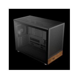GAMDIAS CASE MICRO TOWER ATHENA M4M WOOD 3x120 FRONTALE IN RETE NOCE