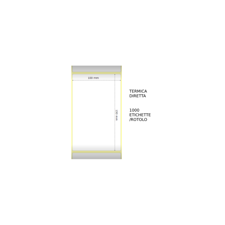Termica diretta Etichette permanente per ZEBRA 100mm*150mm 1000pz