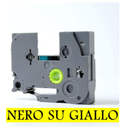 6mm x 7m Nastro laminato compatibile per Dymo S0720790 (43618) nero s.