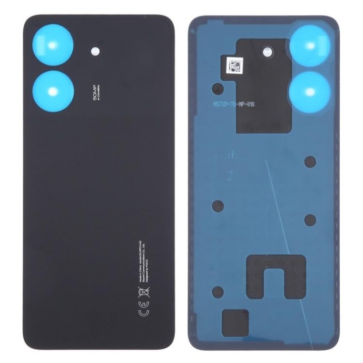 COVER POSTERIORE PER XIAOMI POCO C65 (2310FPCA4G) NERO ORIGINALE