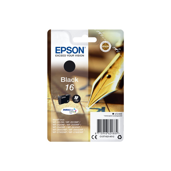 EPSON CART. INK NERO, SERIE 16 PENNA/CRUCIVERBA