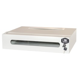 ARMADIO RACK 19 2U PROFONDITA 360 MM COLORE GRIGIO CON PORTA VETRO (AxPxL) CM 12x36x54