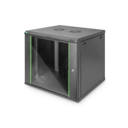 ARMADIO A PARETE 9U 505X600X600 MM, COLORE NERO (RAL 9005)