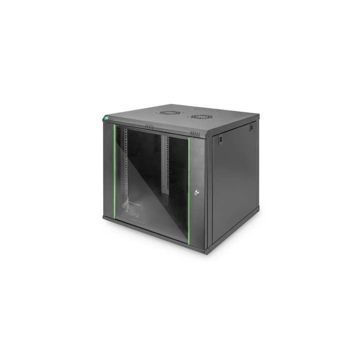 ARMADIO A PARETE 9U 505X600X600 MM, COLORE NERO (RAL 9005)
