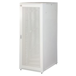 ARMADIO RACK 19 42U (A)2055, (L)800, (P)1000 PORTA TRAFORATA COLORE GRIGIO CON GUIDACAVI LATERALE
