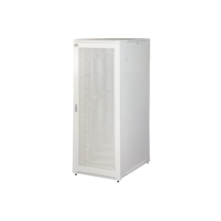 ARMADIO RACK 19 42U (A)2055, (L)800, (P)1000 PORTA TRAFORATA COLORE GRIGIO CON GUIDACAVI LATERALE