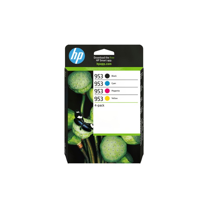 HP CART. INK MULTICOLOR, 953 CMYK ORIGINAL INK4-PACK
