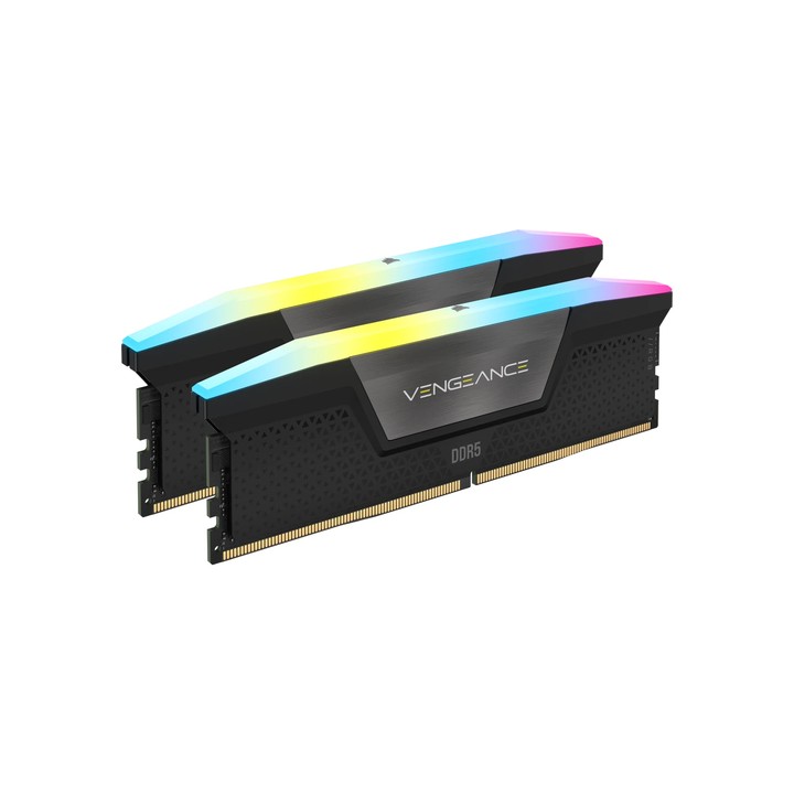 CORSAIR RAM VENGEANCE RGB DDR5 64GB 2X32GB DDR5 6000 PC5-48000 C30 1.4V INTEL XMP MEMORY- BLACK
