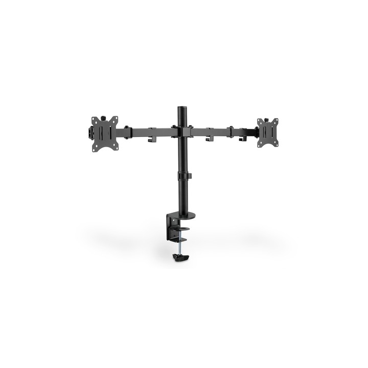 FISSAGGIO A INCASTRO PER MONITOR DOPPIO 17-32, 2 X 8 KG (MAX), NERO