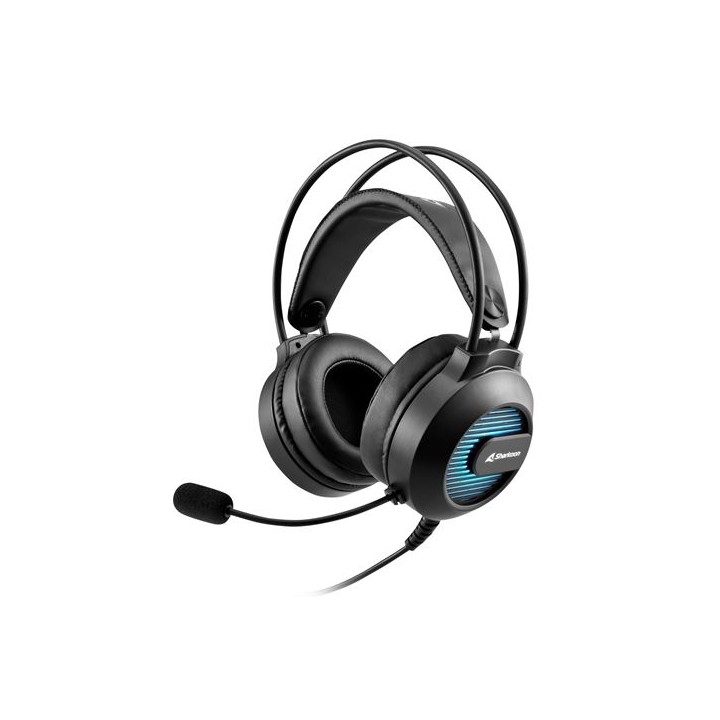 SHARKOON CUFFIE,, USB SOUND CARD, CON ILLUMINAZIONE
