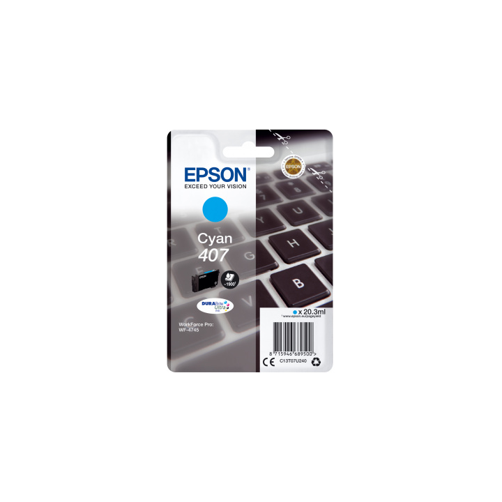 EPSON CART. INK CIANO PER WF-4545, 407 L
