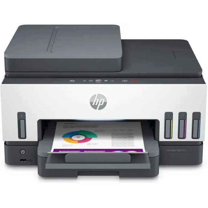HP MULTIFUNZIONE INK A4 COLORE, SMART TANK 7605, 15PPM, ADF, FRONTE / RETRO, USB/WIFI, 4 IN 1