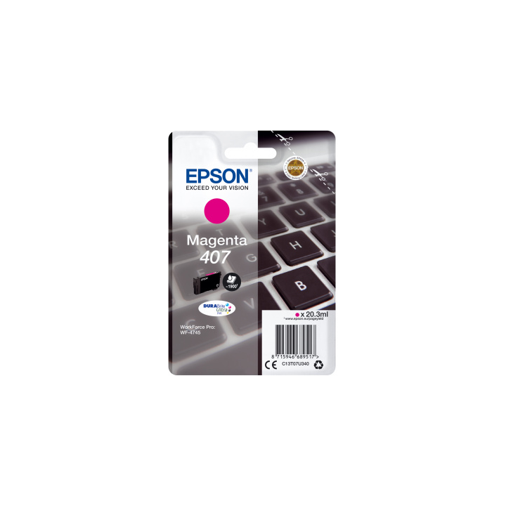 EPSON CART. INK MAGENTA PER WF-4545, 407 L