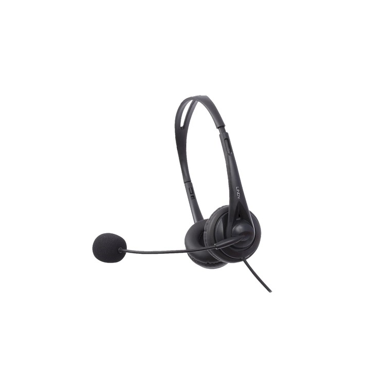 LINDY CUFFIA USB CON MICROFONO INCORPORATO, CONTROLLO IN-LINE VOLUME E MUTO, CAVO USB LUNGHEZZA 1.5M
