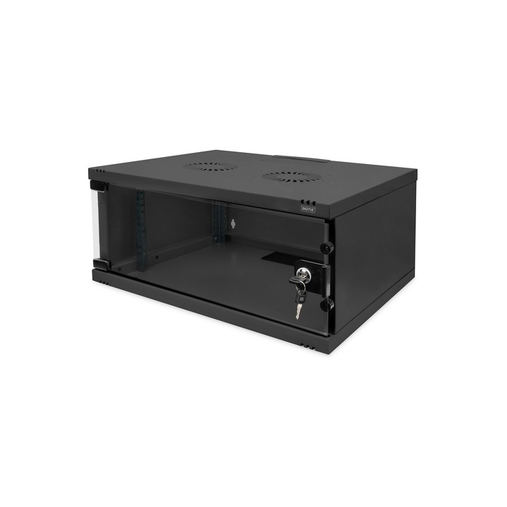 Armadio da muro 4U DIGITUS SOHO smontato - 540 x 400 mm (L x P) colore nero