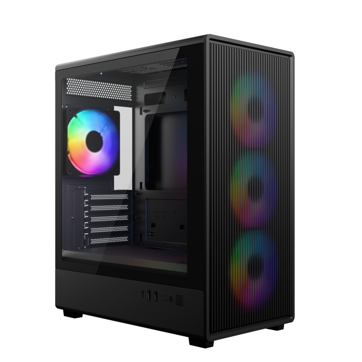 Cooler Master Elite 350 Black, mini tower supporto MB mATX/mITX, mesh, ventole 4x120mm ARGB incluse,