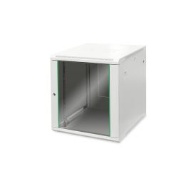 ARMADIO RACK 19 16 UNITA DA MURO (A)816 X (L)600 X PROFONDITA 600 MM. COLORE GRIGIO PORTA VETRO