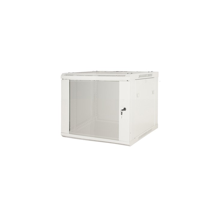 ARMADIO RACK 19 6 UNITA DA MURO (A) 370 x (L) 600 x (P) 450 GRIGIO DISASSEMBLATO PORTA VETRO