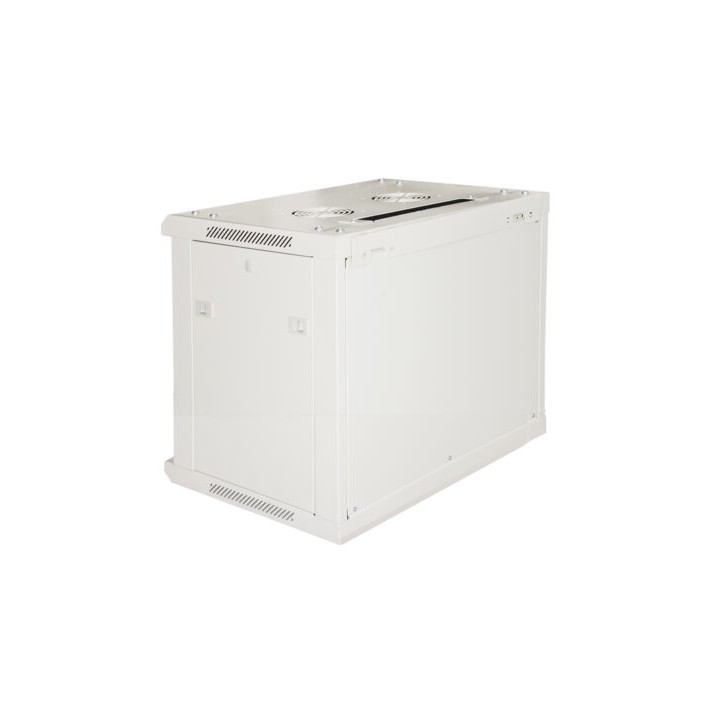 ARMADIO RACK 19 4U LINK SERIE LIGHT COLORE GRIGIO CON PORTA VETRO (AxPxL) MM 240X400X530 RIPIANO INCLUSO