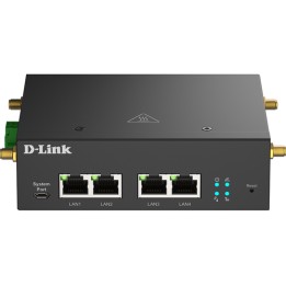 D-LINK ROUTER DWM-314-G, WAN ETHERNET, 4 GIGABIT ETHERNET, WAN DSL, SLOT PER SCHEDA SIM, NERO