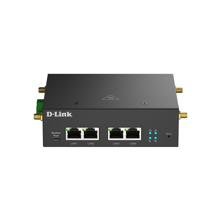 D-LINK ROUTER DWM-314-G, WAN ETHERNET, 4 GIGABIT ETHERNET, WAN DSL, SLOT PER SCHEDA SIM, NERO