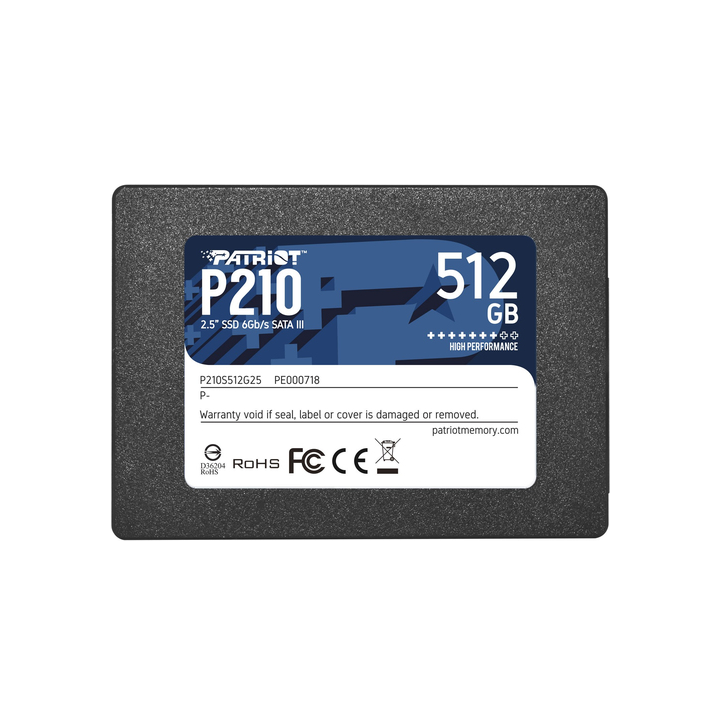 PATRIOT SSD INTERNO P210 512GB 2,5 SATA 6GB/S R/W 530/430
