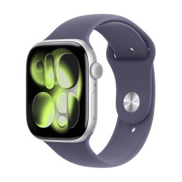 APPLE WATCH SERIES 11GPS E CELLULAR 46MM SILVER ALUMINIUM CASE WITH PURPLE FOG SPORT BAND, S/M