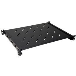 RIPIANO PER ARMADIO RACK 19 ALLUNGABILE 350 MM CON 4 AGGANCI NERO