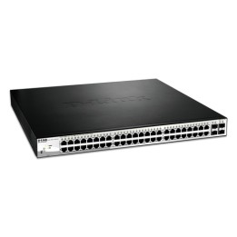 D-LINK SWITCH EASYSMART 52 PORTE GIGABIT POE 370W 4 SLOT SFP/COMBO 19 RACKMOUNT