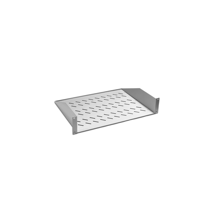RIPIANO PER ARMADIO 19 2 UNITA PROFONDITA 550 MM. (UNIVERSALE) 2 ATTACCHI (FRONTALI) COLORE GRIGIO