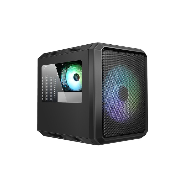 ITEK CASE QBO 8, EVO, MICRO ATX, USB3, 200MM ARGB FAN, 120MM FAN, CARD READER, 3 FINESTRE TRASP