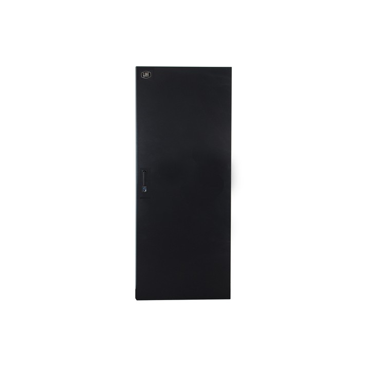 PORTA CHIUSA IN METALLO PIENO CON SERRATURA PER ARMADIO LINK 27U 600 MM NERO