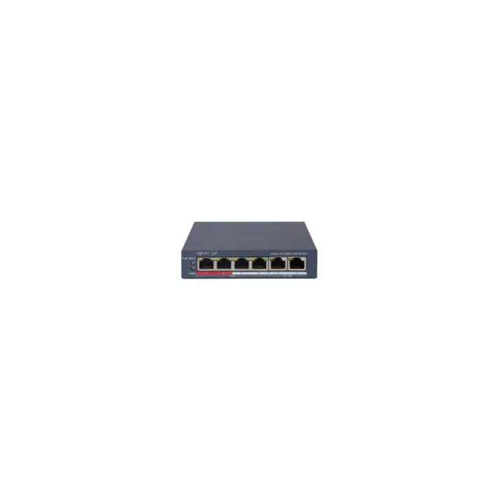 HIKVISION SWITCH 4P 10/100M RJ45 POE PORTS + 2P 10/100M RJ45 PORT, 802.3AF/AT, POE BUDGET 60W L2, S