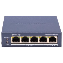 SWITCH HIKVISION GIGABIT POE REPEATER 4 x GIGABIT POE PORT (OUTPUT),1 x GIGABIT POE PORT (INPUT), PO