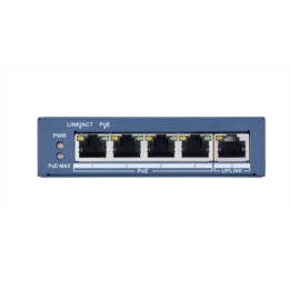 HIKVISION SWITCH 4 PORT GIGABIT UNMANAGED POE SWITCH 1 GIGABIT RJ45 UPLINK PORT, 802.3AF/AT, POE PO