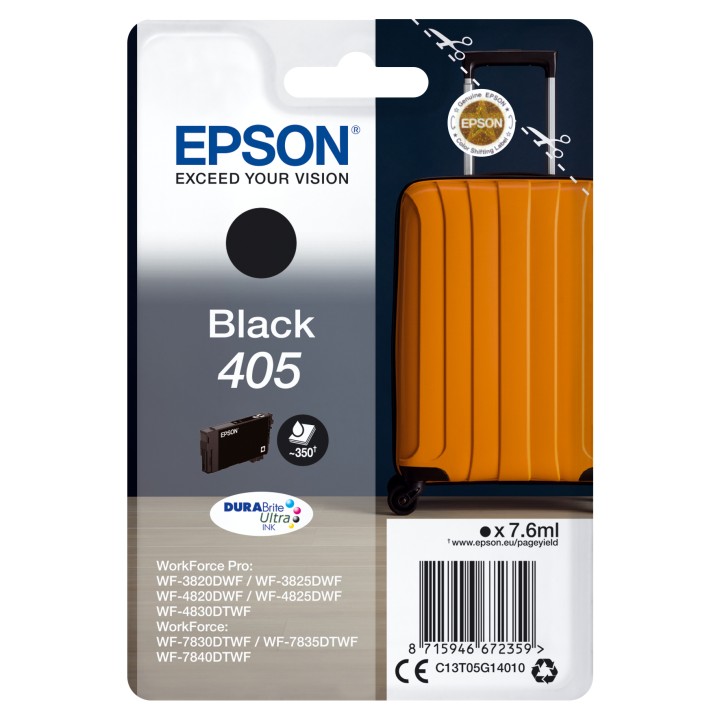 EPSON CARTUCCIA VALIGIA 405 NERO INKJET STANDARD C13T05G14010 NO BLISTER