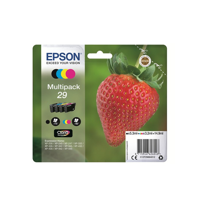EPSON CART. INK MULTICOLOR (B+C+M+Y) SERIE FRAGOLA
