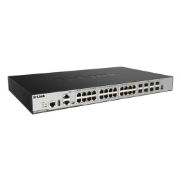 D-LINK SWITCH 28 PORTE MANAGED L3 GIGABIT ETHERNET (10/100/1000) 1U NERO