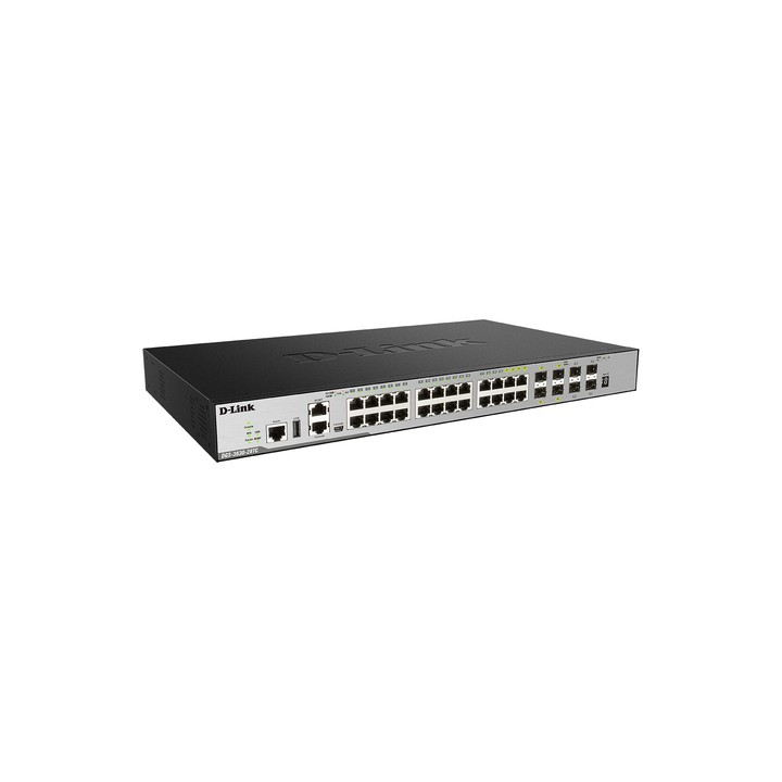 D-LINK SWITCH 28 PORTE MANAGED L3 GIGABIT ETHERNET (10/100/1000) 1U NERO