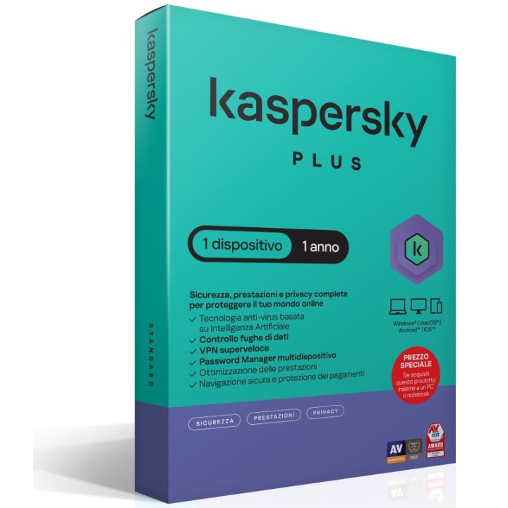 KASPERSKY PLUS 1DEV 1Y SUPERSLIMBOX IT ATT